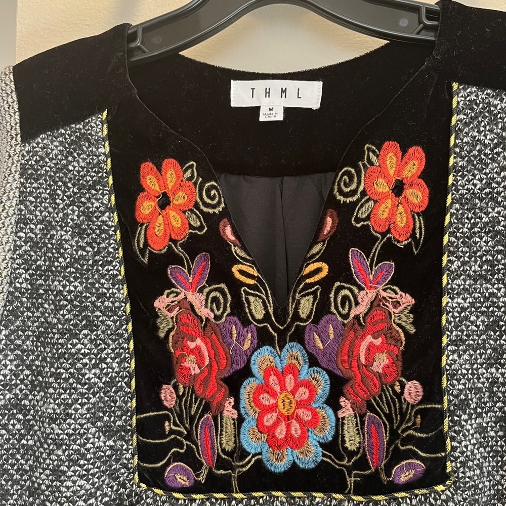 THML Embroidered Tank Dress